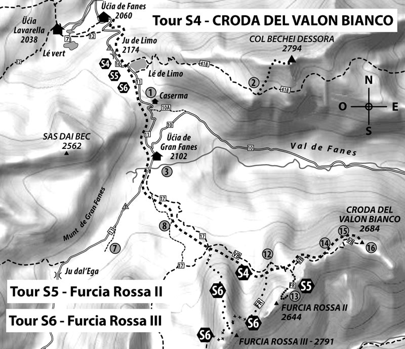 Tour S4: CRODA DEL VALON BIANCO – 2687 m – anche »Monte Vallon Bianco«