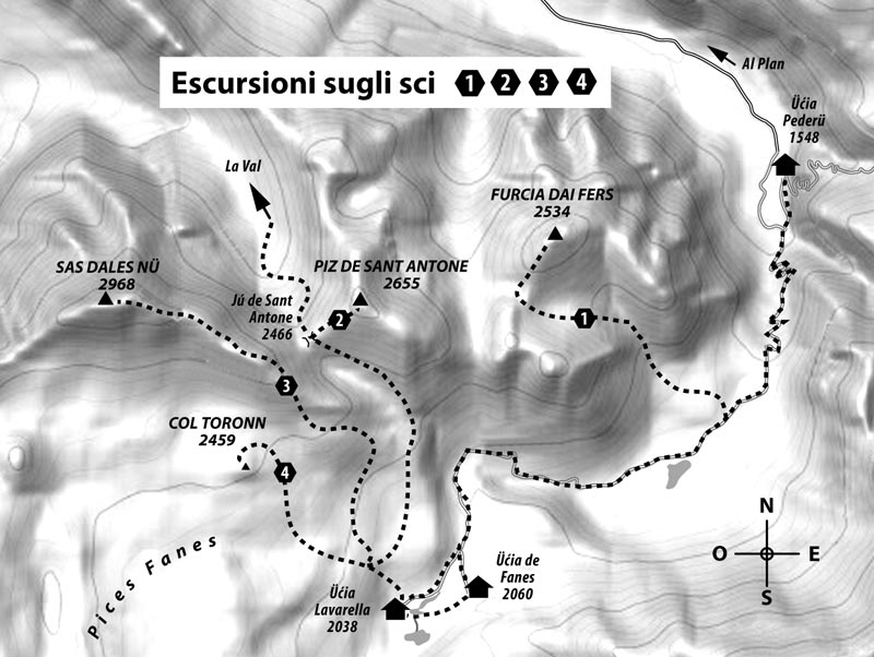 Tour 1: FURCIA DAI FERS – 2534 m – auch »Nördliche Eisengabelspitze«