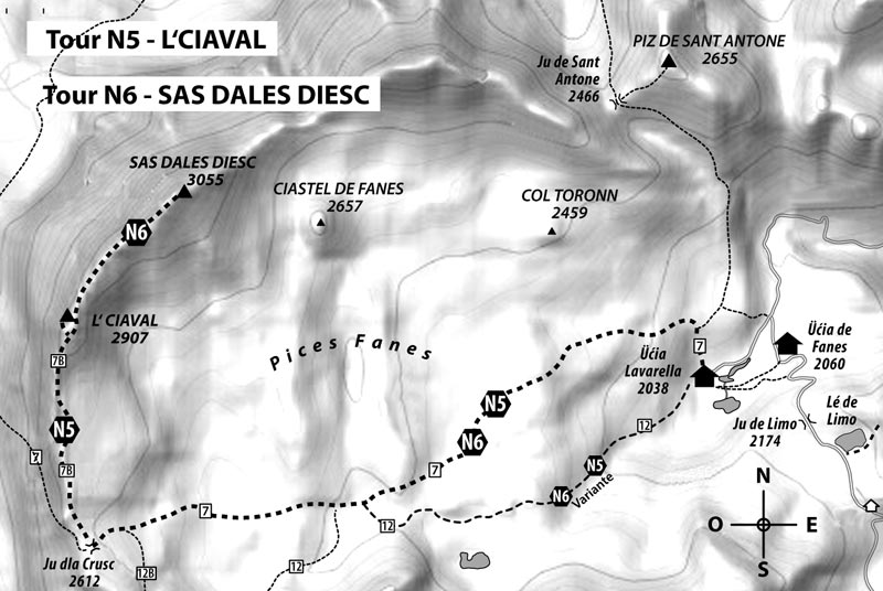 Tour N5: L‘CIAVAL – 2907 m – anche »Monte Cavallo«