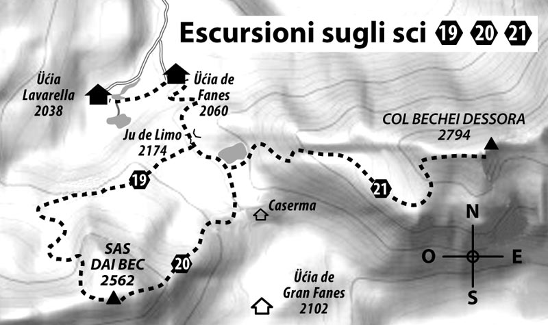 Tour 19: SAS DAI BEC – 2562 m – von Osten  – auch »Limospitze«